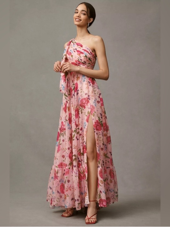Anthropologie Dresses & Skirts - Mac Duggal One-Shoulder Cutout Floral Maxi
Dress